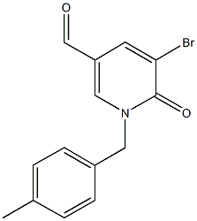 5-bromo-1-(4-methylbenzyl)-6-oxo-1,6-dihydro-3-pyridinecarbaldehyde Struktur