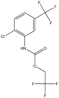 2,2,2-trifluoroethyl 2-chloro-5-(trifluoromethyl)phenylcarbamate Struktur