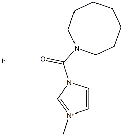 1-(azocan-1-ylcarbonyl)-3-methyl-1H-imidazol-3-ium iodide Struktur