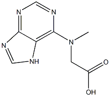 [methyl(7H-purin-6-yl)amino]acetic acid Struktur