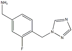 [3-fluoro-4-(1H-1,2,4-triazol-1-ylmethyl)phenyl]methanamine Struktur