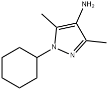 1-cyclohexyl-3,5-dimethyl-1H-pyrazol-4-amine Struktur