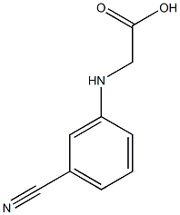 2-[(3-cyanophenyl)amino]acetic acid Struktur