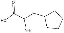 2-amino-3-cyclopentylpropanoic acid Struktur