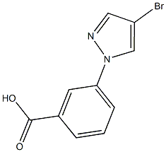 3-(4-bromo-1H-pyrazol-1-yl)benzoic acid Struktur