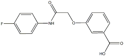 3-{[(4-fluorophenyl)carbamoyl]methoxy}benzoic acid Struktur