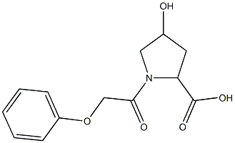 4-hydroxy-1-(2-phenoxyacetyl)pyrrolidine-2-carboxylic acid Struktur