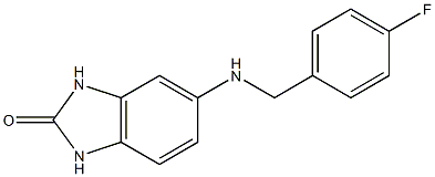 5-{[(4-fluorophenyl)methyl]amino}-2,3-dihydro-1H-1,3-benzodiazol-2-one Struktur