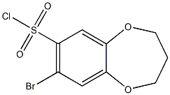 8-bromo-3,4-dihydro-2H-1,5-benzodioxepine-7-sulfonyl chloride Struktur