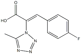 3-(4-FLUOROPHENYL)-2-(5-METHYL-1H-TETRAZOL-1-YL)ACRYLIC ACID Struktur