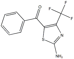 2-AMINO-4-(TRIFLUOROMETHYL)-1,3-THIAZOL-5-YL](PHENYL)METHANONE Struktur