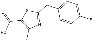 2-(4-fluorobenzyl)-4-methyl-1,3-thiazole-5-carboxylic acid Struktur