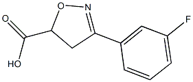 3-(3-fluorophenyl)-4,5-dihydroisoxazole-5-carboxylic acid Struktur