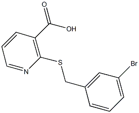 2-[(3-bromobenzyl)thio]nicotinic acid Struktur