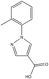 1-(2-methylphenyl)-1H-pyrazole-4-carboxylic acid Struktur