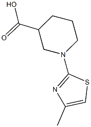 1-(4-methyl-1,3-thiazol-2-yl)piperidine-3-carboxylic acid Struktur