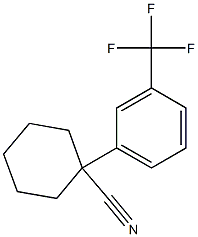 1-[3-(trifluoromethyl)phenyl]cyclohexane-1-carbonitrile Struktur