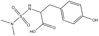 2-[(dimethylsulfamoyl)amino]-3-(4-hydroxyphenyl)propanoic acid Struktur