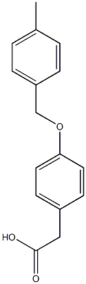 2-{4-[(4-methylphenyl)methoxy]phenyl}acetic acid Struktur