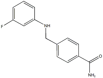 4-{[(3-fluorophenyl)amino]methyl}benzamide Struktur