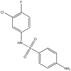 4-amino-N-(3-chloro-4-fluorophenyl)benzene-1-sulfonamide Struktur