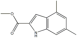 methyl 4,6-dimethyl-1H-indole-2-carboxylate Struktur