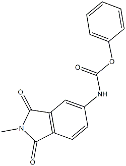 PHENYL 2-METHYL-1,3-DIOXO-2,3-DIHYDRO-1H-ISOINDOL-5-YLCARBAMATE Struktur