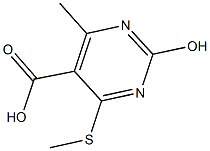 2-HYDROXY-4-METHYL-6-(METHYLTHIO)PYRIMIDINE-5-CARBOXYLIC ACID Struktur