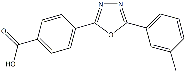 4-[5-(3-METHYLPHENYL)-1,3,4-OXADIAZOL-2-YL]BENZOIC ACID Struktur