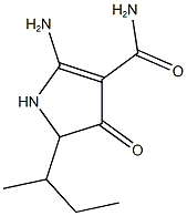 2-AMINO-5-SEC-BUTYL-4-OXO-4,5-DIHYDRO-1H-PYRROLE-3-CARBOXAMIDE Struktur