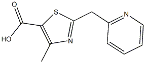 4-methyl-2-(pyridin-2-ylmethyl)-1,3-thiazole-5-carboxylic acid Struktur