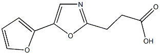 3-[5-(2-furyl)-1,3-oxazol-2-yl]propanoic acid Struktur