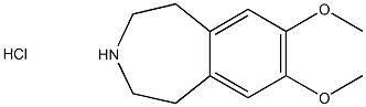 7,8-dimethoxy-2,3,4,5-tetrahydro-1H-3-benzazepine hydrochloride Struktur