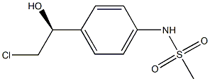 N-{4-[(1S)-2-chloro-1-hydroxyethyl]phenyl}methanesulfonamide Struktur