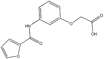 [3-(2-furoylamino)phenoxy]acetic acid Struktur