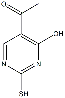 1-(4-hydroxy-2-sulfanyl-5-pyrimidinyl)-1-ethanone Struktur