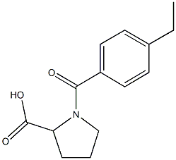 1-[(4-ethylphenyl)carbonyl]pyrrolidine-2-carboxylic acid Struktur