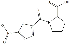 1-[(5-nitrofuran-2-yl)carbonyl]pyrrolidine-2-carboxylic acid Struktur