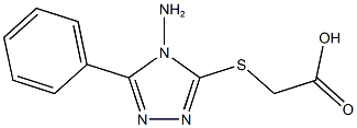 2-[(4-amino-5-phenyl-4H-1,2,4-triazol-3-yl)sulfanyl]acetic acid Struktur