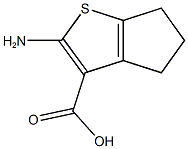 2-amino-4H,5H,6H-cyclopenta[b]thiophene-3-carboxylic acid Struktur