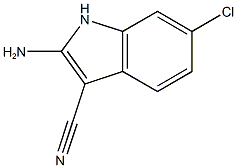 2-amino-6-chloro-1H-indole-3-carbonitrile Struktur