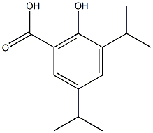 2-hydroxy-3,5-bis(propan-2-yl)benzoic acid Struktur