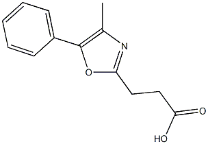 3-(4-methyl-5-phenyl-1,3-oxazol-2-yl)propanoic acid Struktur