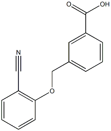 3-[(2-cyanophenoxy)methyl]benzoic acid Struktur