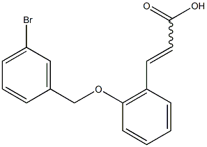 3-{2-[(3-bromophenyl)methoxy]phenyl}prop-2-enoic acid Struktur