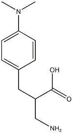 3-amino-2-{[4-(dimethylamino)phenyl]methyl}propanoic acid Struktur