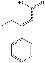 3-phenylpent-2-enoic acid Struktur