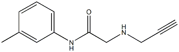 N-(3-methylphenyl)-2-(prop-2-yn-1-ylamino)acetamide Struktur