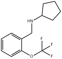 N-{[2-(trifluoromethoxy)phenyl]methyl}cyclopentanamine Struktur