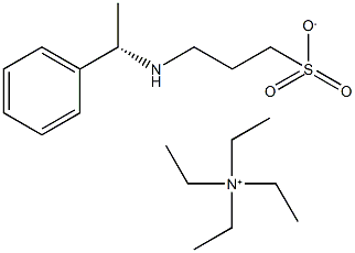 Tetraethylammonium (S)-3-(1-phenylethylamino)propane-1-sulfonate Struktur